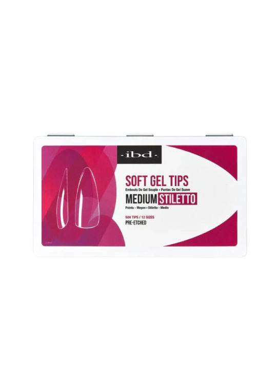 IBD SOFT GEL TIPS MEDIUM STILETTO 