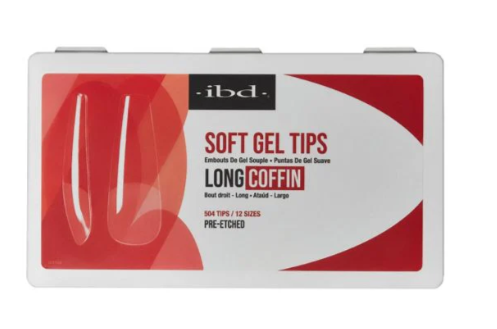 IBD SOFT GEL TIPS LONG COFFIN